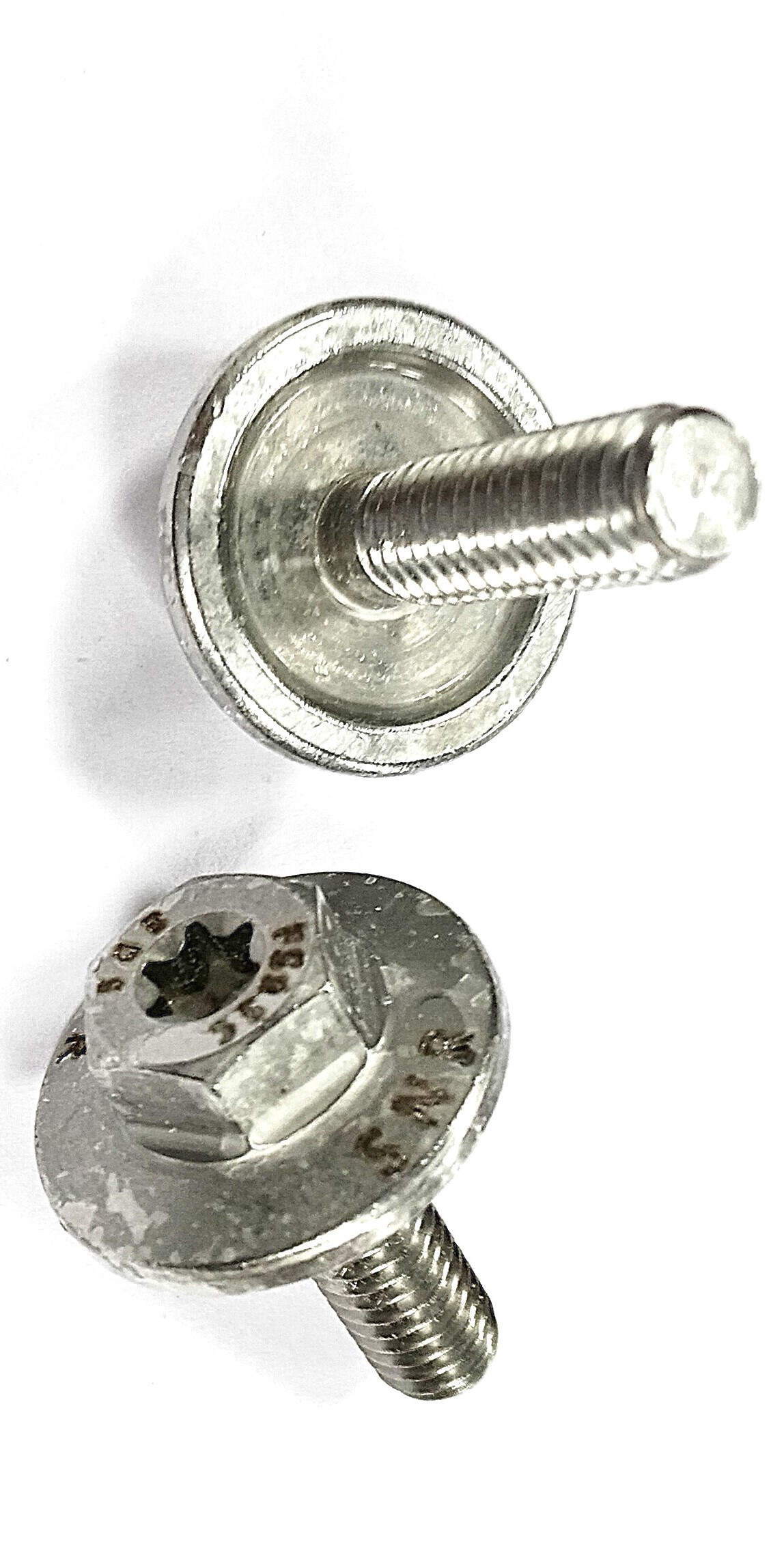 Six Lobe Hex flange screw wax coated